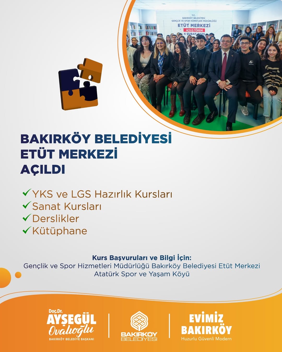 Bakırköy Belediyesi - Bakırköy Belediyesi Etüt Merkezi Kurs Başvuruları