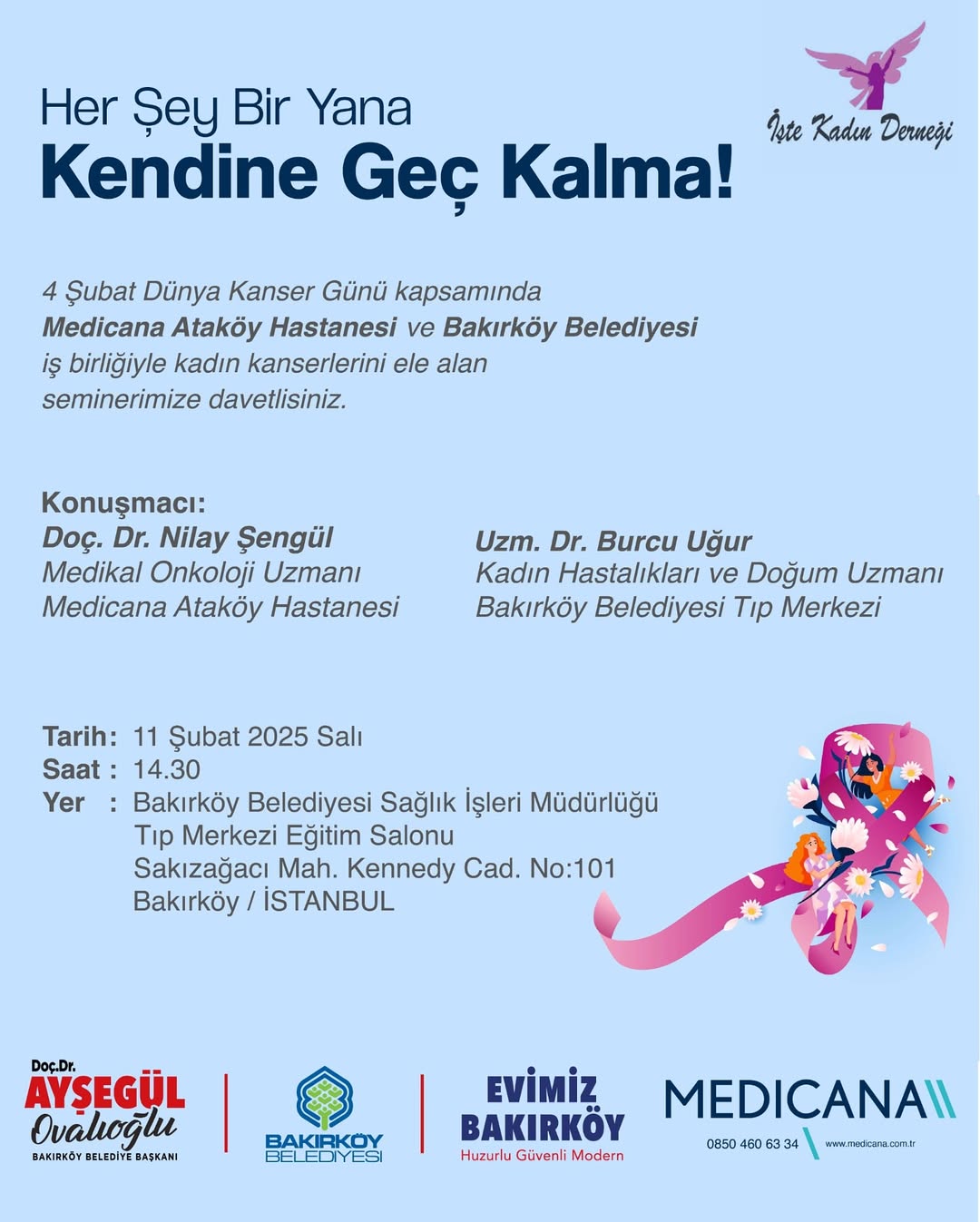 Bakırköy Belediyesi - Dünya Kanser Günü:“Her Şey Bir Yana Kendine Geç Kalma!” Semineri