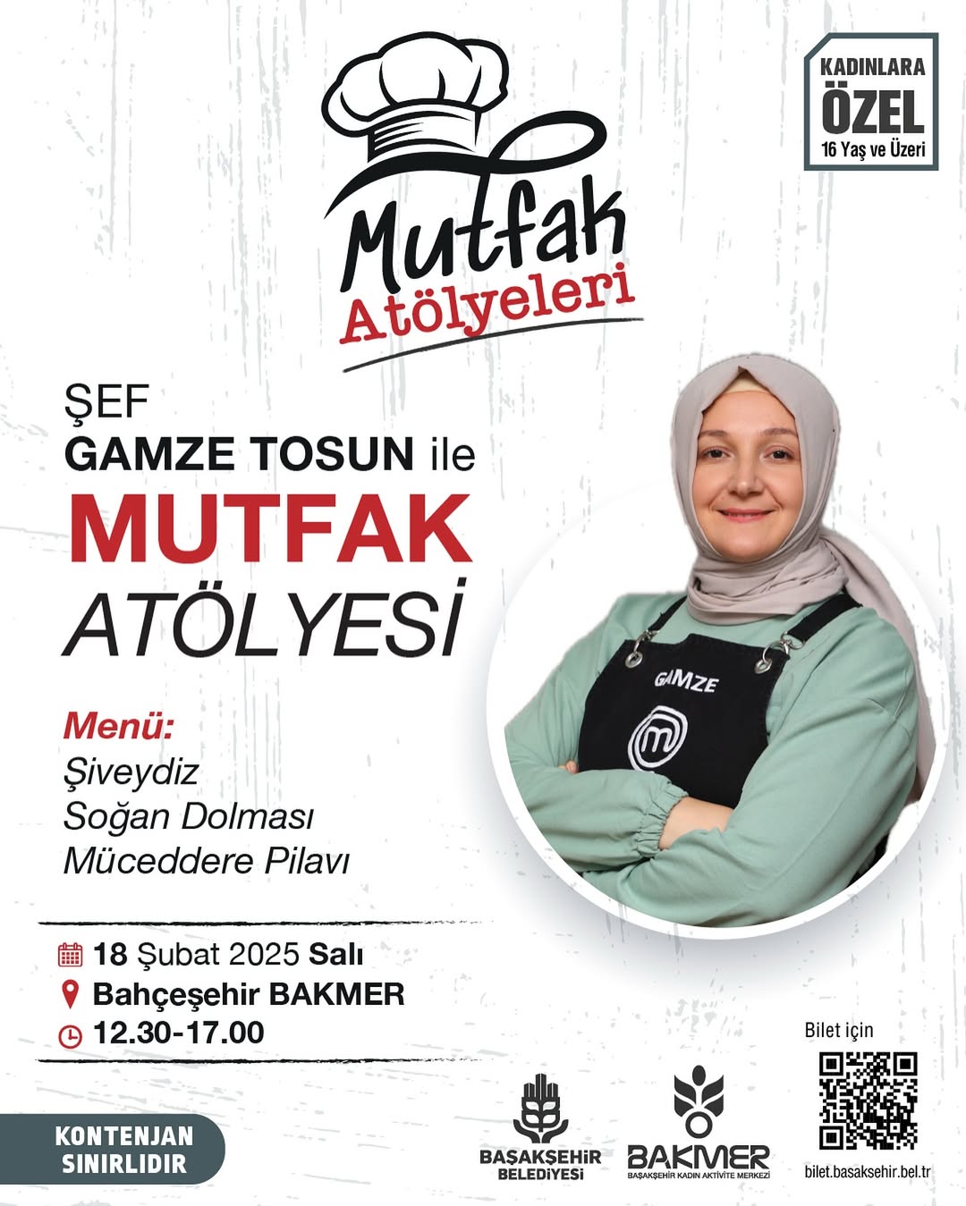Başakşehir Belediyesi - Şef Gamze Tosun ile Gastronomi Mutfak Sanatları Atölyesi