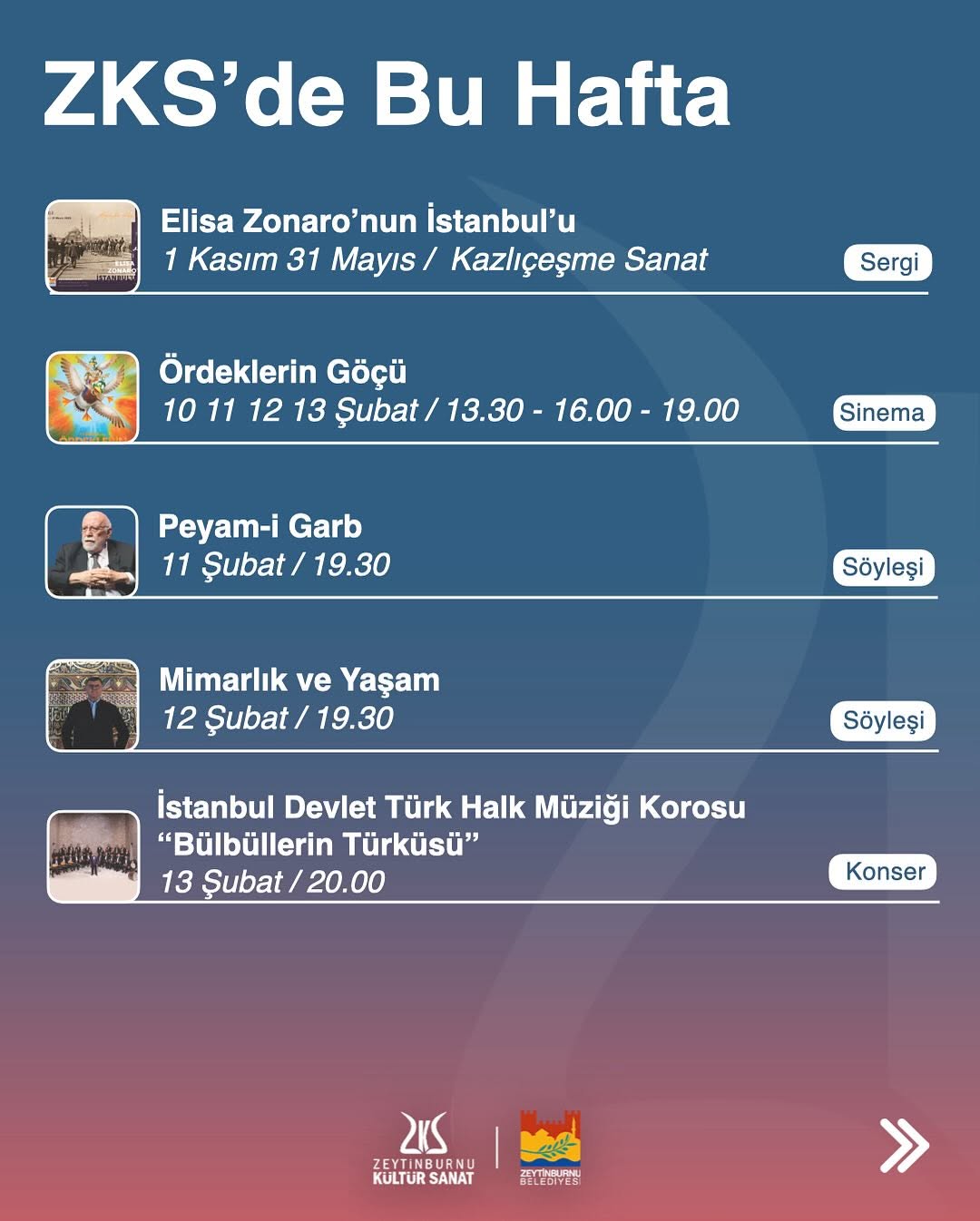 Zeytinburnu - ZKS'de Bu Hafta