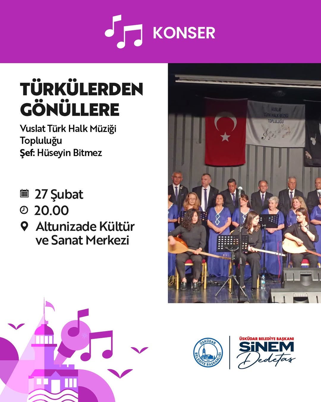 Üsküdar Kültür Sanat - Vuslat Türk Halk Müziği Topluluğu: Türkülerden Gönüllere Konseri