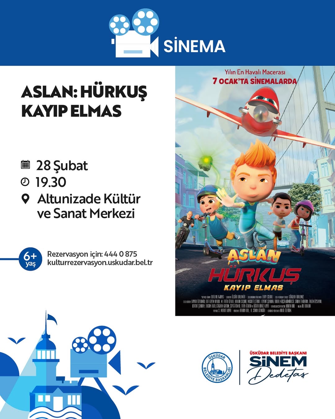 Üsküdar Kültür Sanat - "Aslan: Hürkuş Kayıp Elmas" Sinema Gösterimi