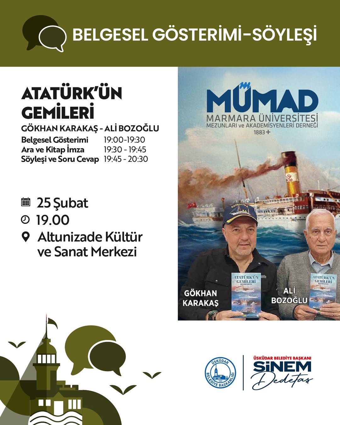 Üsküdar Kültür Sanat - "Atatürk’ün Gemileri" Belgesel Gösterimi ve Söyleşi