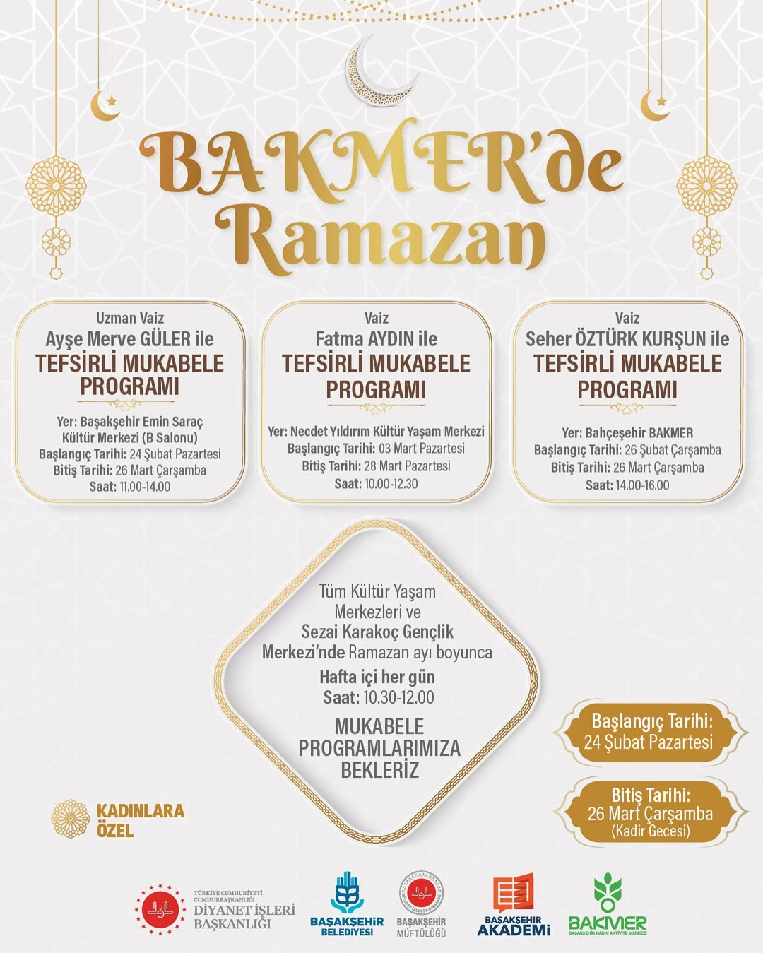 Başakşehir Belediyesi - Ramazan Ayı Özel Mukabele Programları