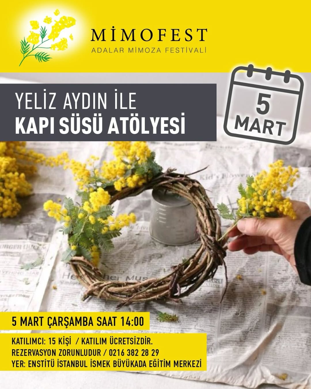 Adalar Belediyesi - Yeliz Aydın ile Kapı Süsü Atölyesi