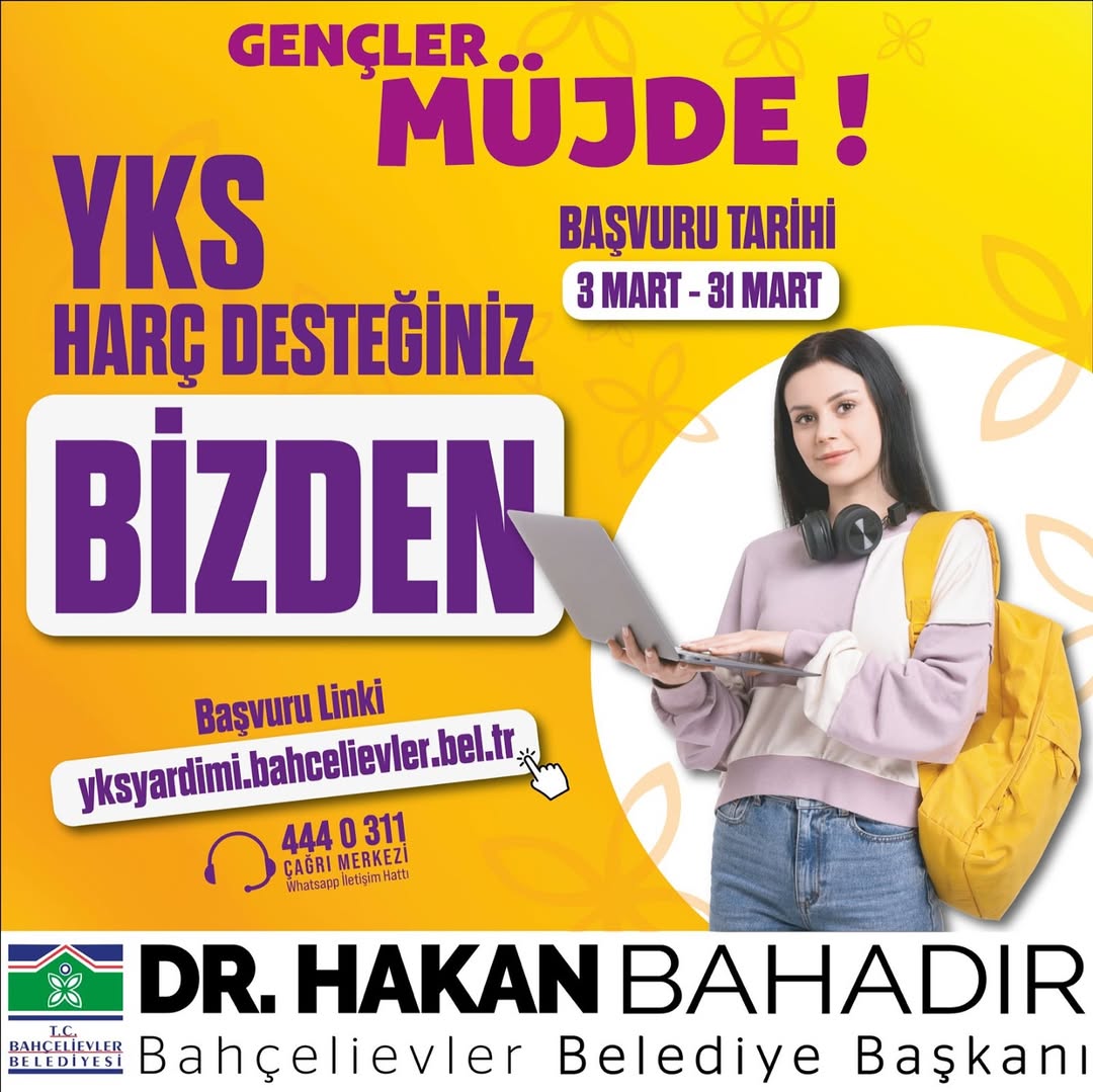 Bahçelievler Belediyesi - YKS Harç Desteği Başvuruları