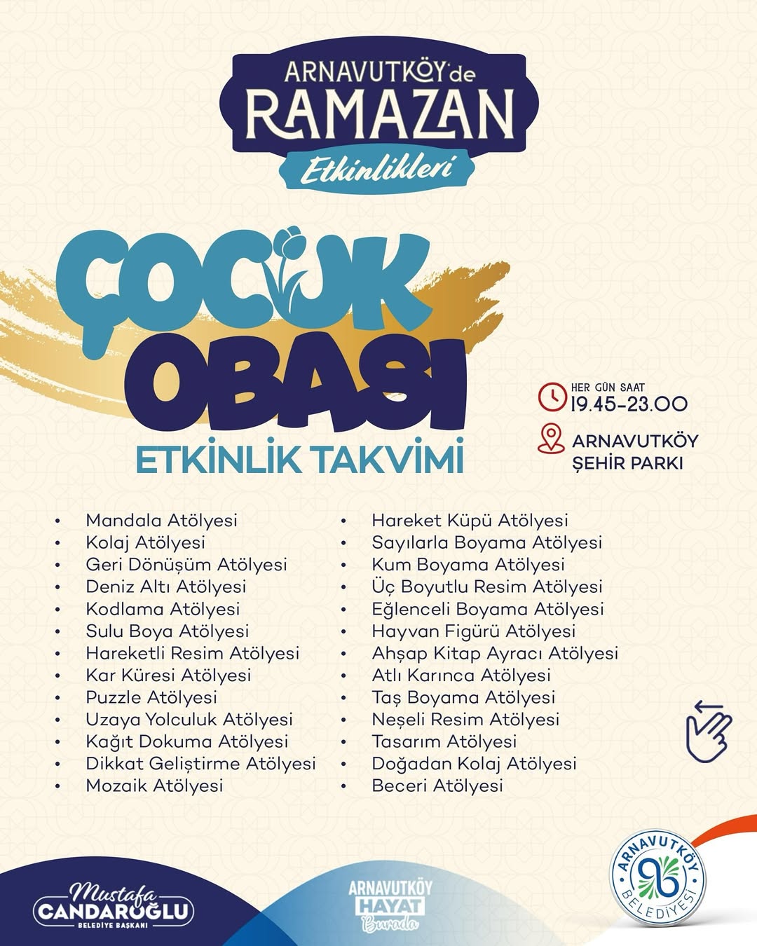 Arnavutköy Belediyesi - Çocuk Obası Etkinlik Takvimi