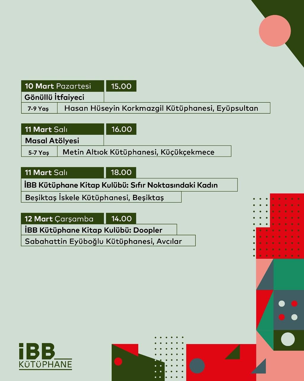 İBB Kütüphane  -  Etkinlik Takvimi