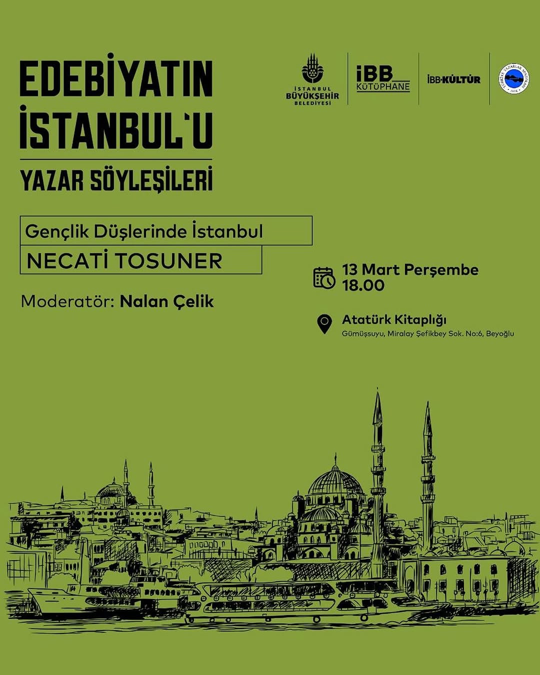 İBB Kütüphane  -  Edebiyatın İstanbul'u Yazar Söyleşileri