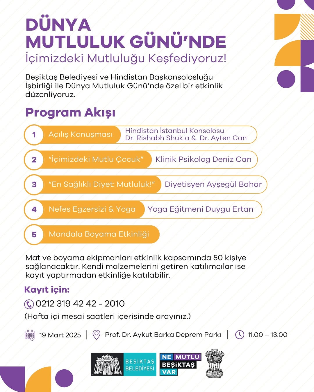 Beşiktaş Belediyesi - Dünya Mutluluk Günü Etkinliği