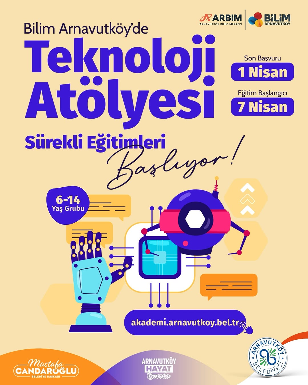 Arnavutköy Belediyesi - Teknoloji Atölyesi Sürekli Eğitimleri Başvuruları