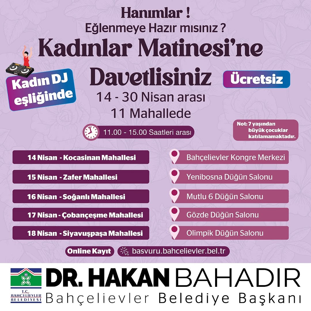 Bahçelievler Belediyesi - Kadınlar Matinesi Etkinliği
