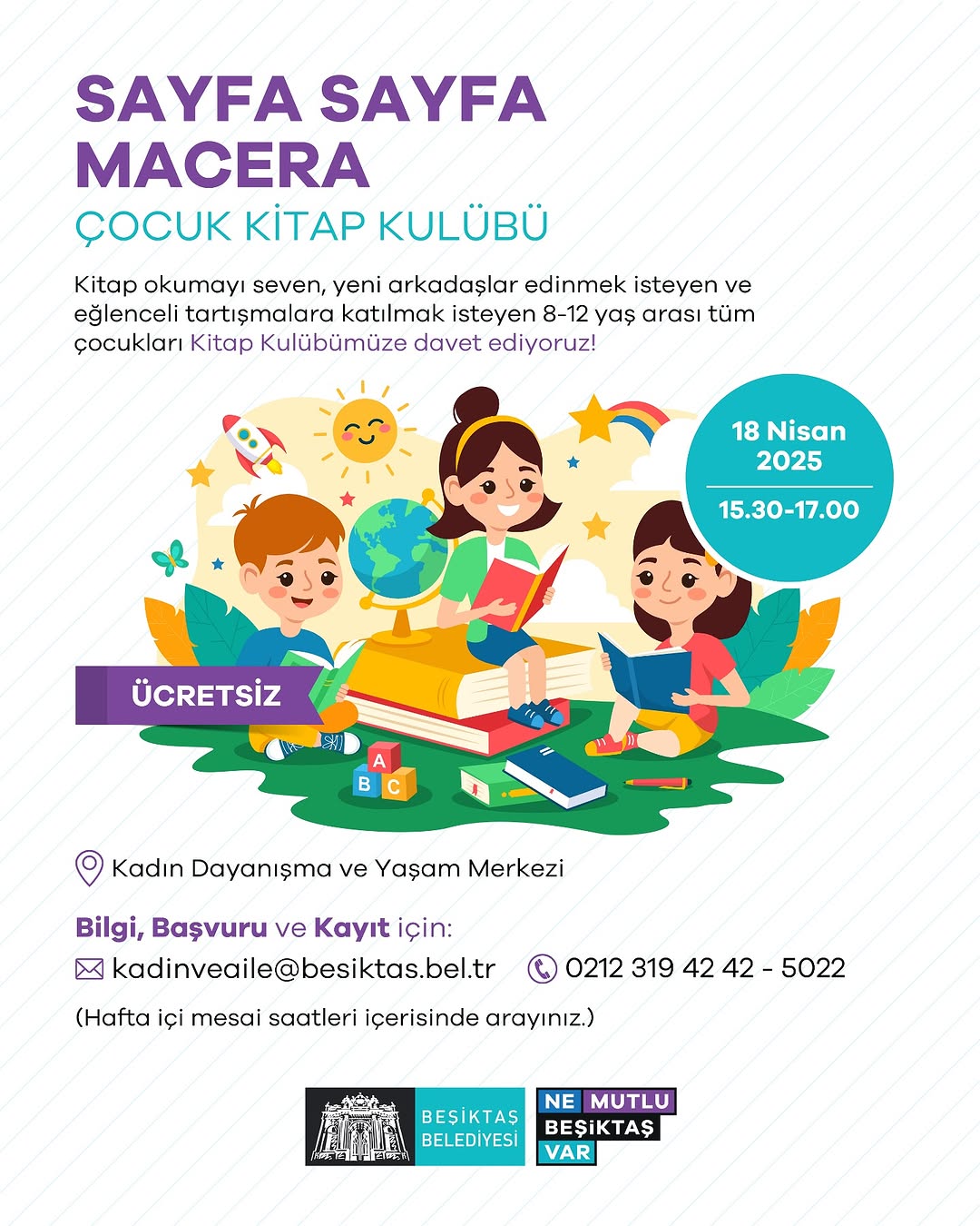 Beşiktaş Belediyesi - Çocuk Kitap Kulübü: Sayfa Sayfa Macera!
