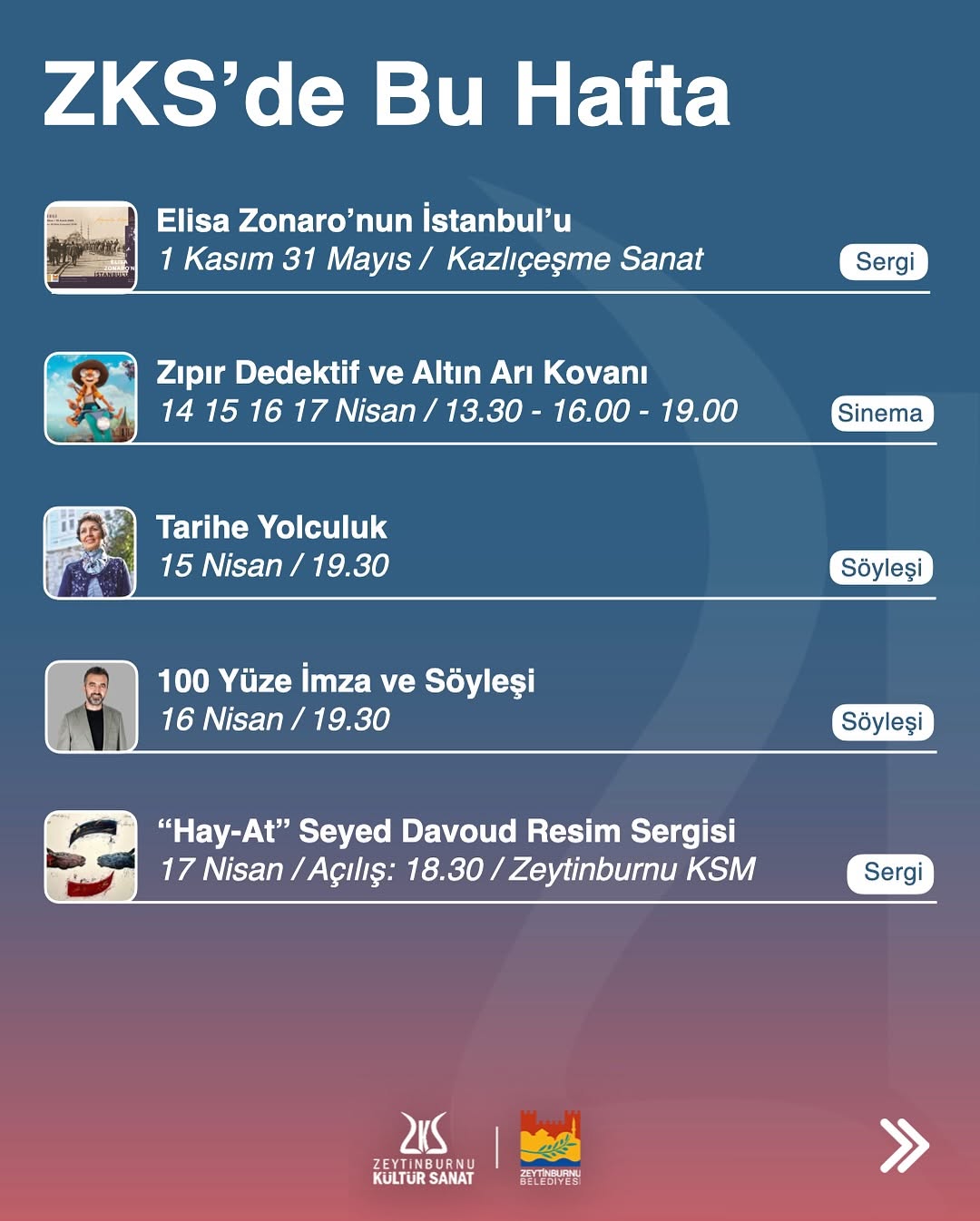 Zeytinburnu KSM - Nisan Ayı Takvimi