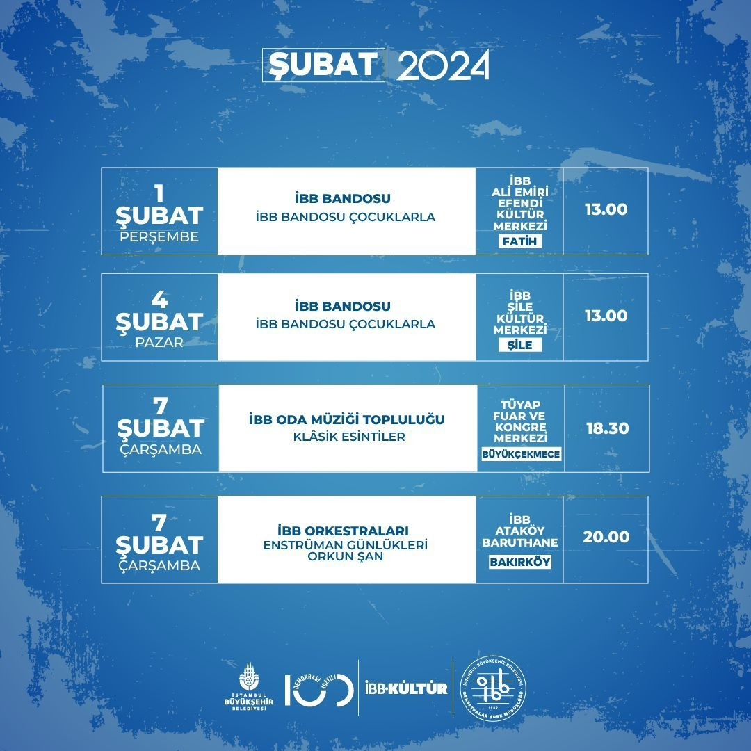 İBB Orkestraları - Şubat Ayı Programı