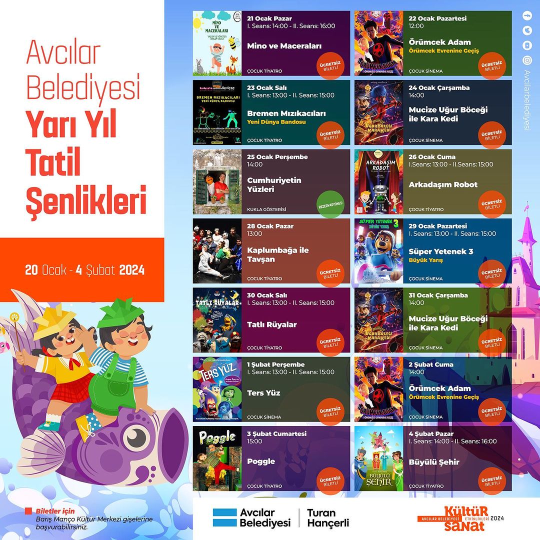 Avcılar Belediyesi - Yarıyıl Tatil Şenlikleri