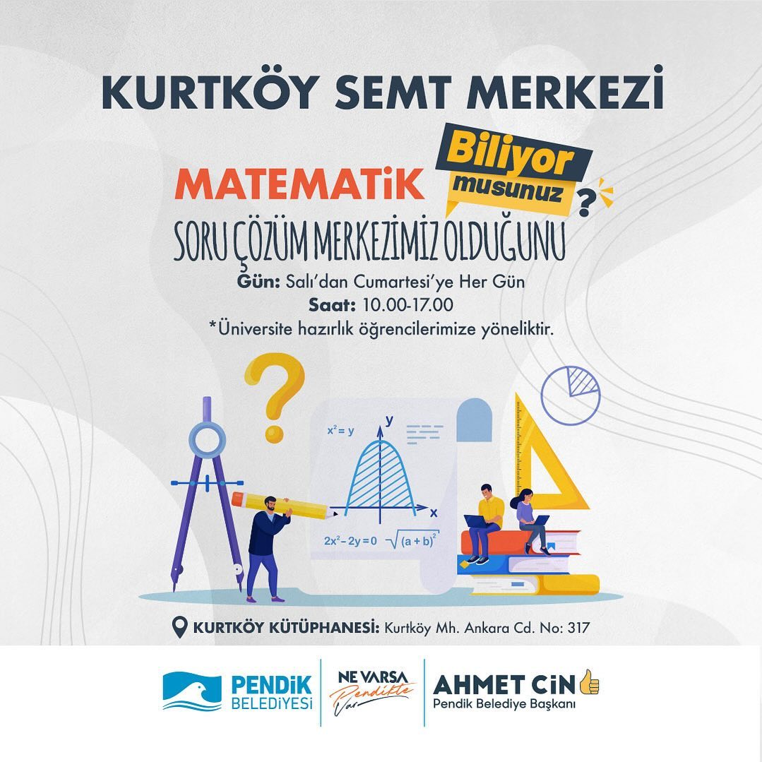 Pendik Kültür Sanat - Matematik Soru Çözüm Merkezi Bilgisi