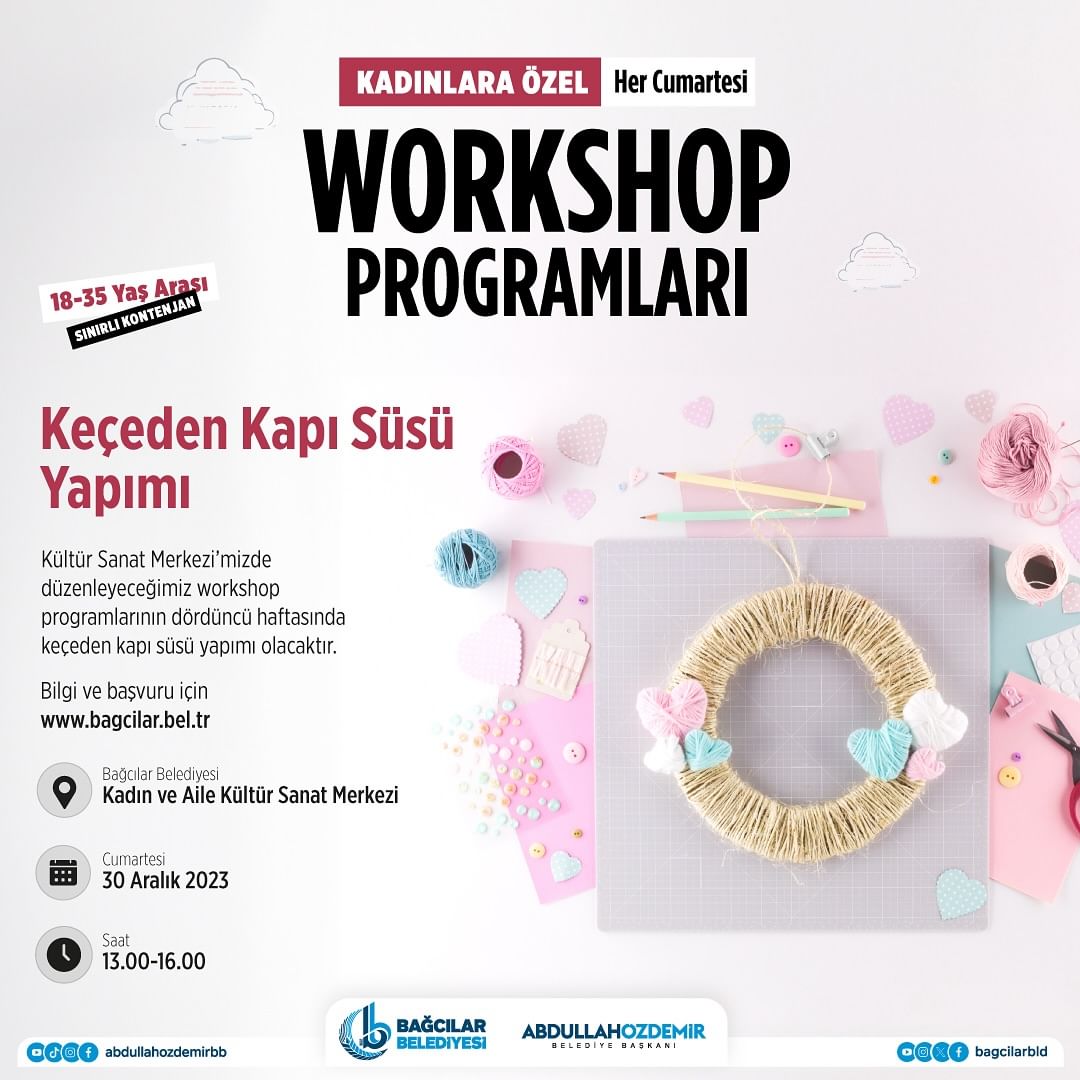 Bağcılar Belediyesi - Keçeden Kapı Süsü Yapımı