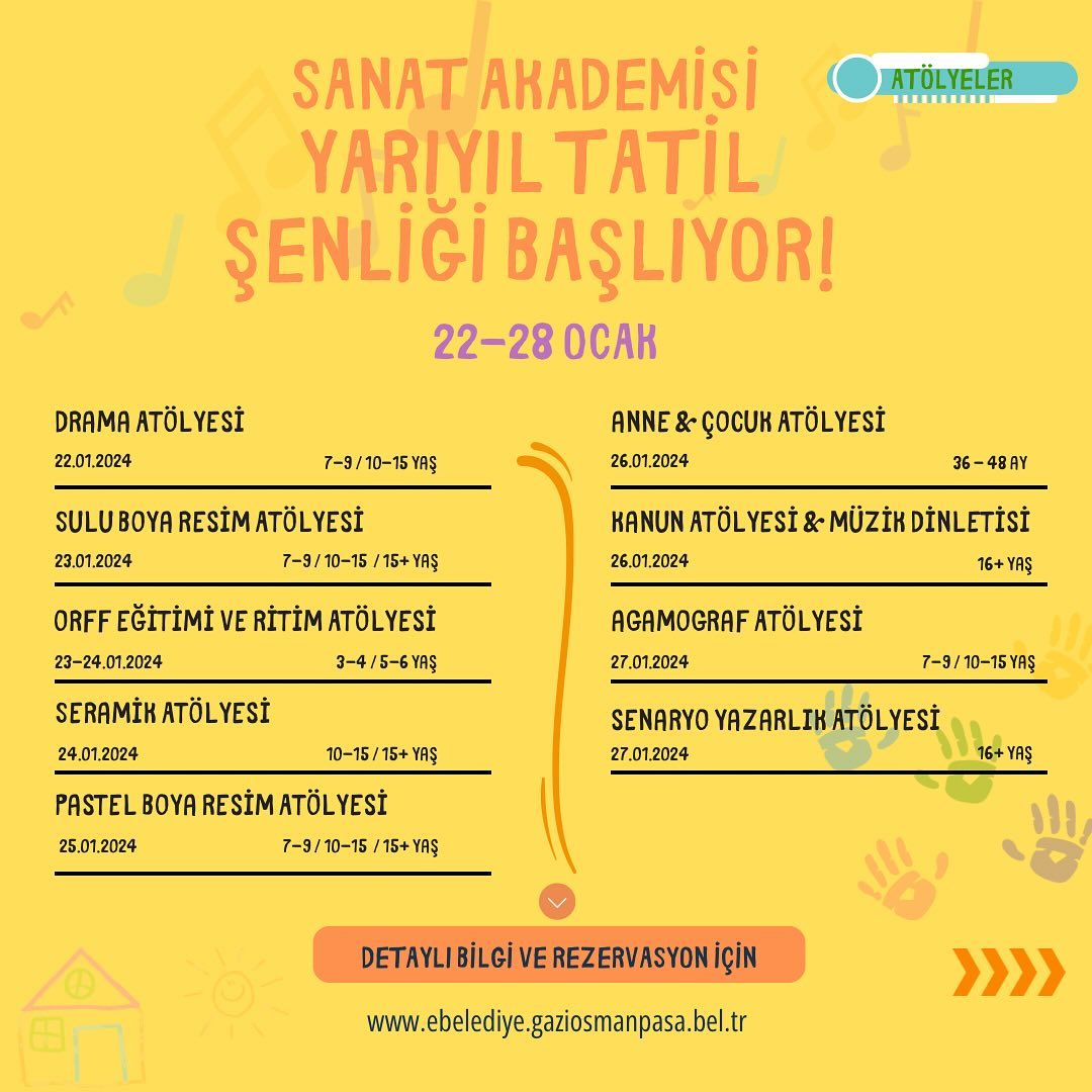 Gaziosmanpaşa Belediyesi - Sanat Akademisi Yarıyıl Tatil Şenliği