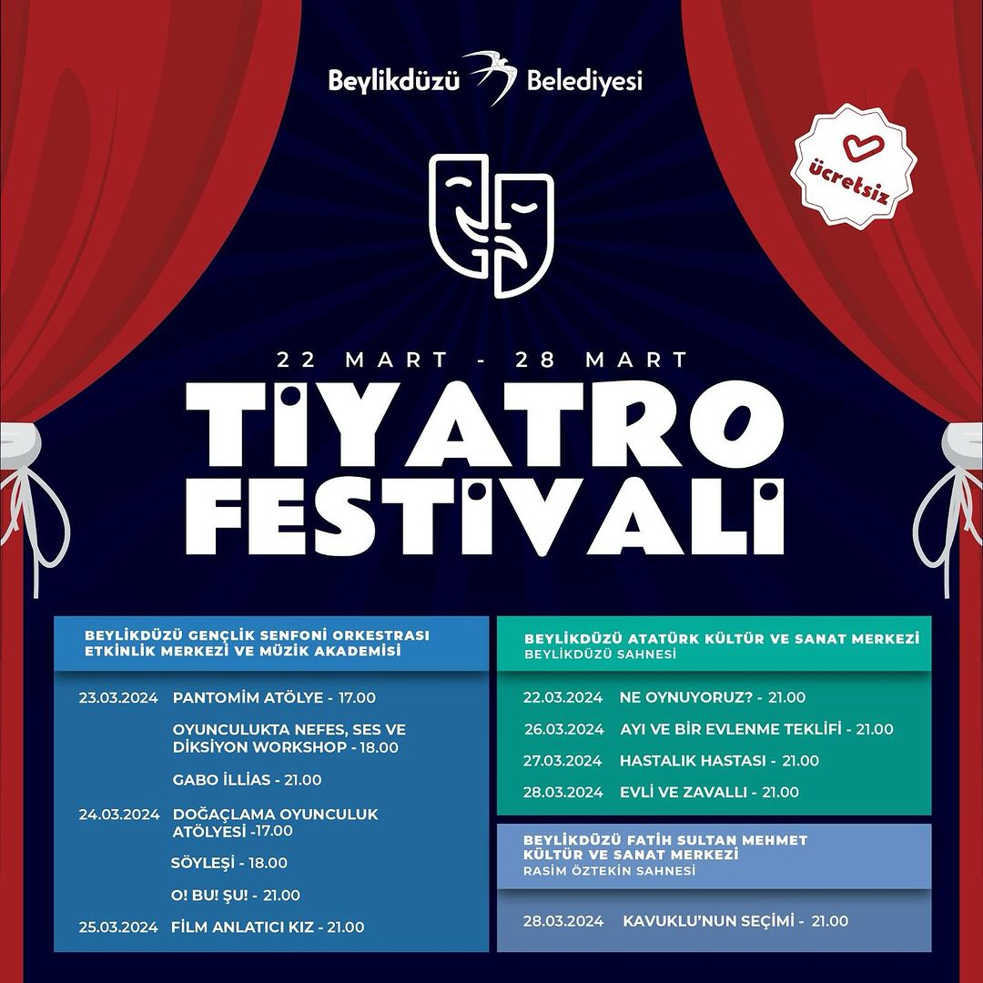Beylikdüzü Kültür Sanat - Tiyatro Festivali Programı