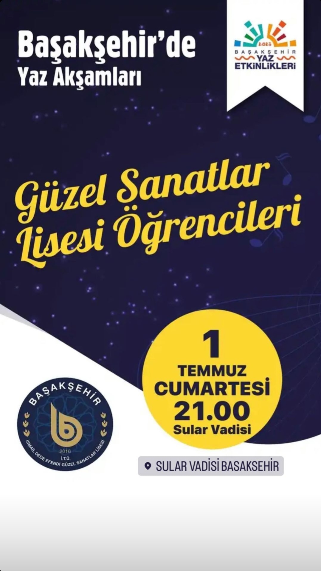 Ba?ak?ehir Belediyesi - Yaz Etkinlikleri, G�zel Sanatlar Lisesi �?rencileri