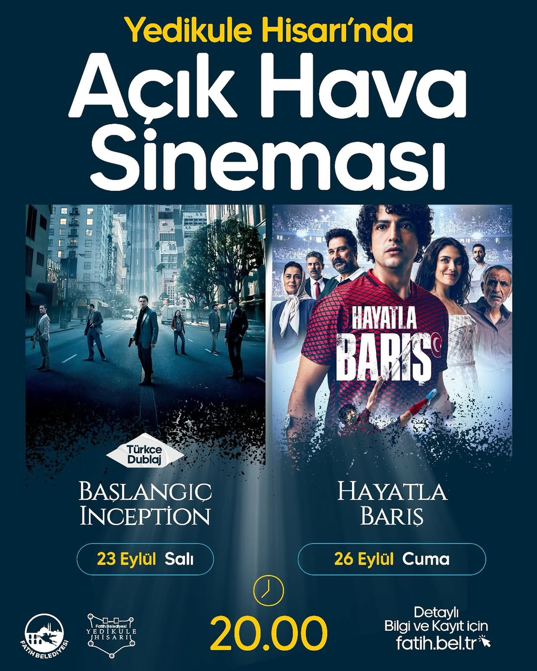 Fatih Kültür Sanat - Yedikule Hisarı'nda Açık Hava Sineması 