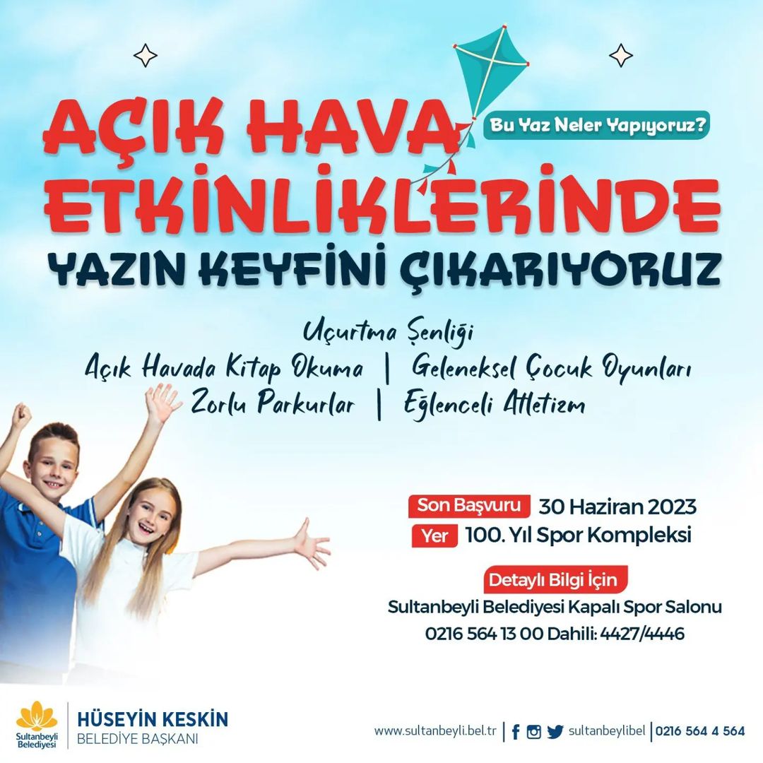 Sultanbeyli Belediyesi - A�?k Hava Etkinliklerinde Yaz?n Keyfini �?kar?yoruz, U�urtma, Kitap Okuma, �ocuk Oyunlar?