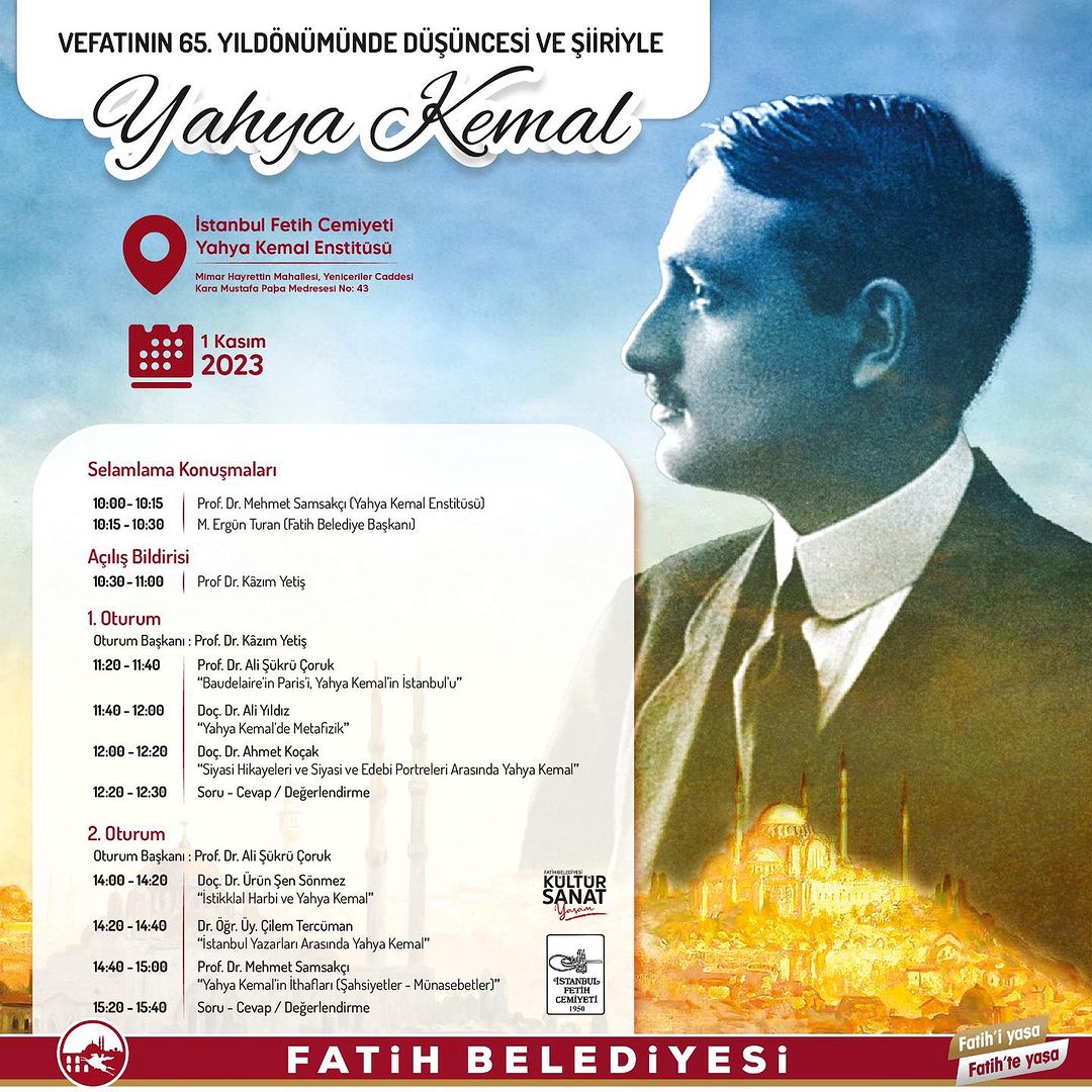 Fatih Belediyesi - Fatih Kültür Sanat - Düşüncesi ve Şiiriyle Yahya Kemal
