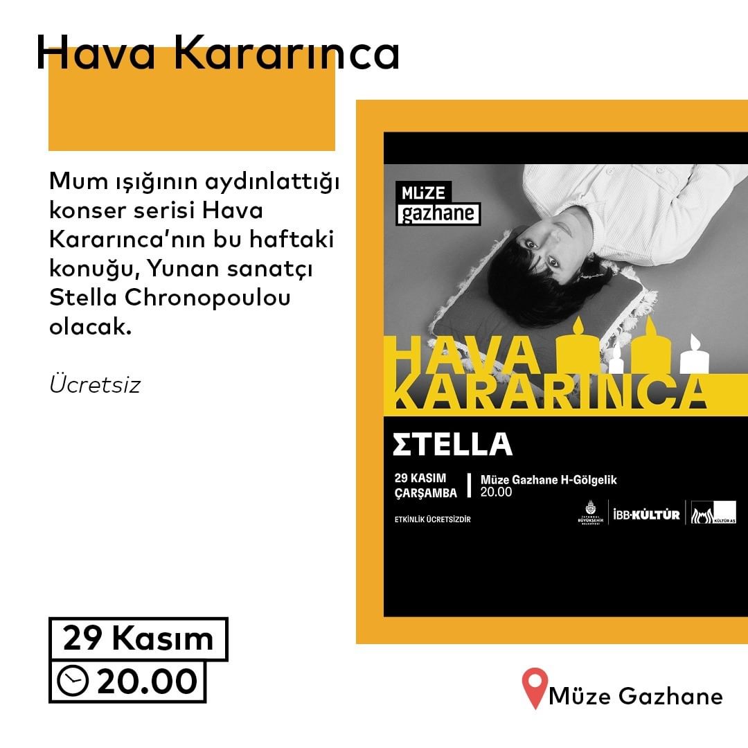 İBB Kültür - Hava Kararınca, Stella Chronopoulou