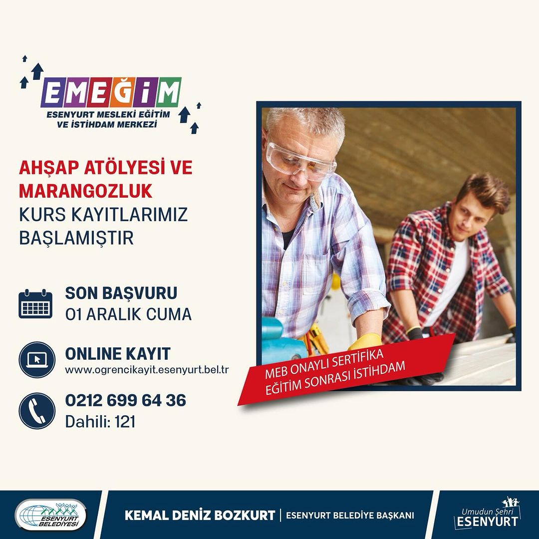 Esenyurt Belediyesi - Ahşap Atölyesi ve Marangozluk