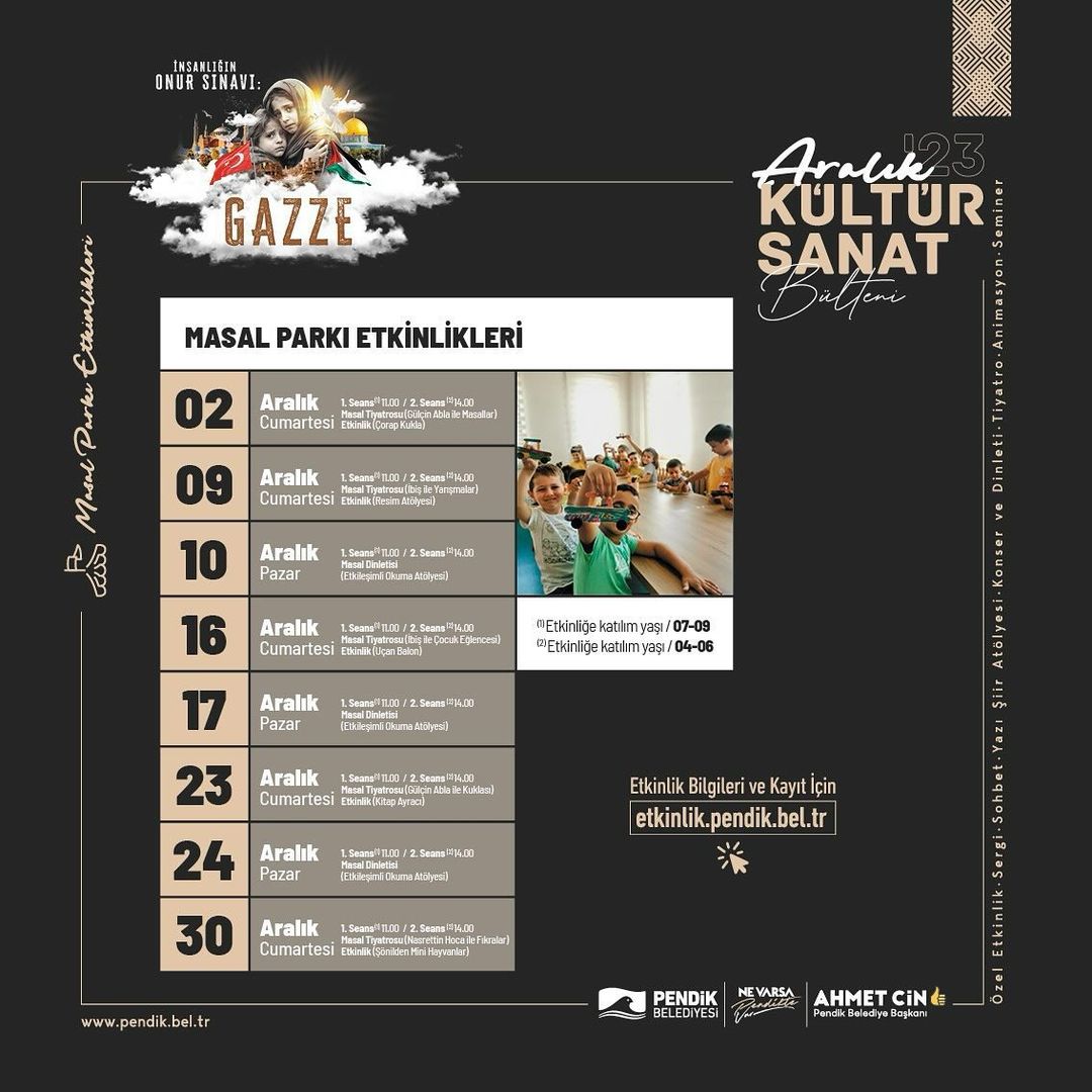 Pendik Kültür Sanat - Masal Parkı Etkinlikleri