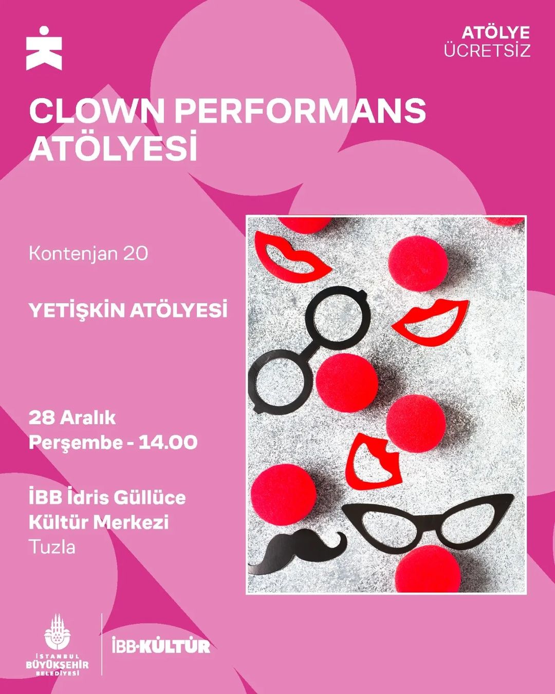İBB Kültür - CLOWN PERFORMANS ATÖLYESİ