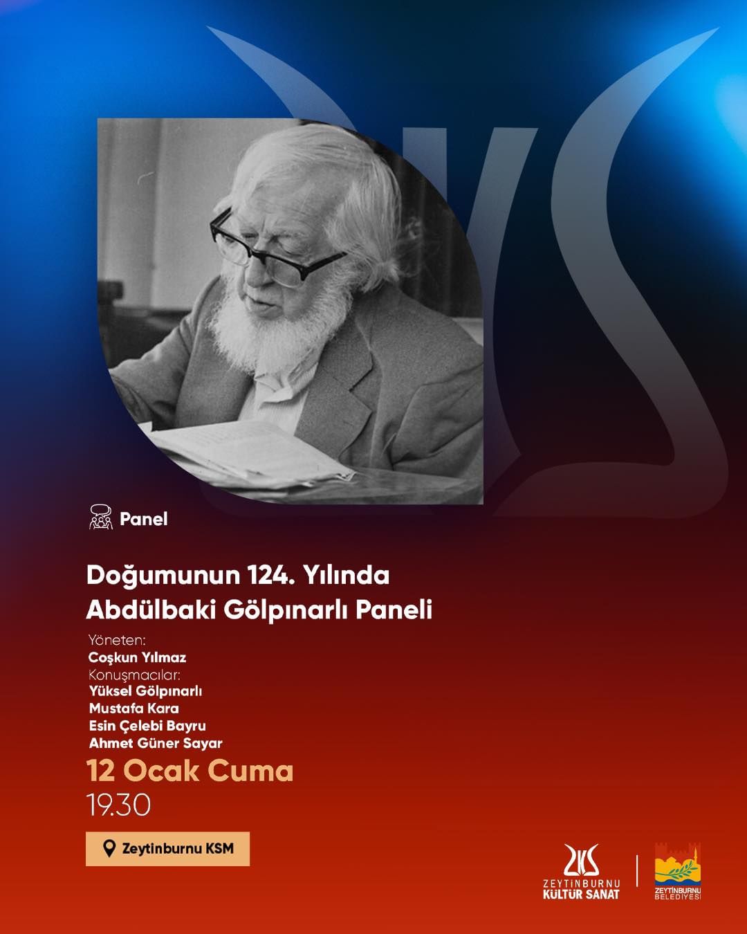 Zeytinburnu Belediyesi - Doğumunun 124. Yılında Abdülbaki Gölpınarlı Panel
