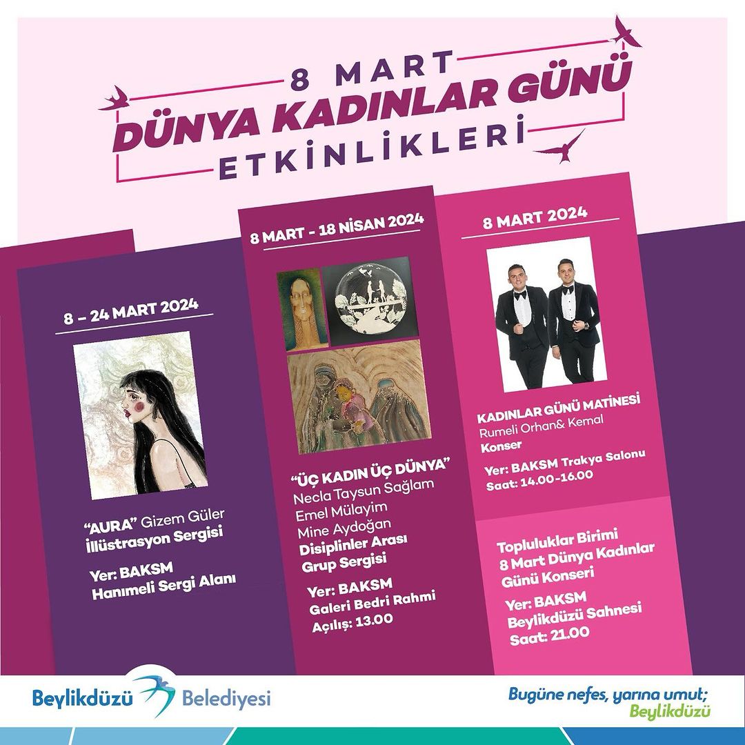 Beylikdüzü Kültür Sanat - "Üç Kadın Üç Dünya": Disiplinler Arası Grup Sergisi