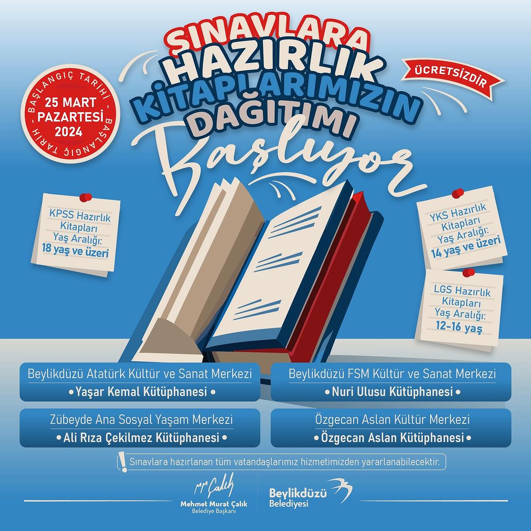 Beylikdüzü Kültür Sanat - Soru Bankası Dağıtımı