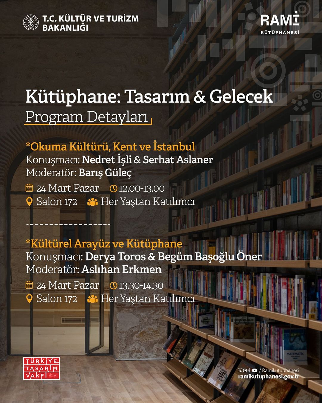 Rami Kütüphanesi - Kütüphane: Tasarım & Gelecek Paneli: Okuma Kültürü, Kent ve İstanbul & Kültürel Arayüz ve Kütüphane