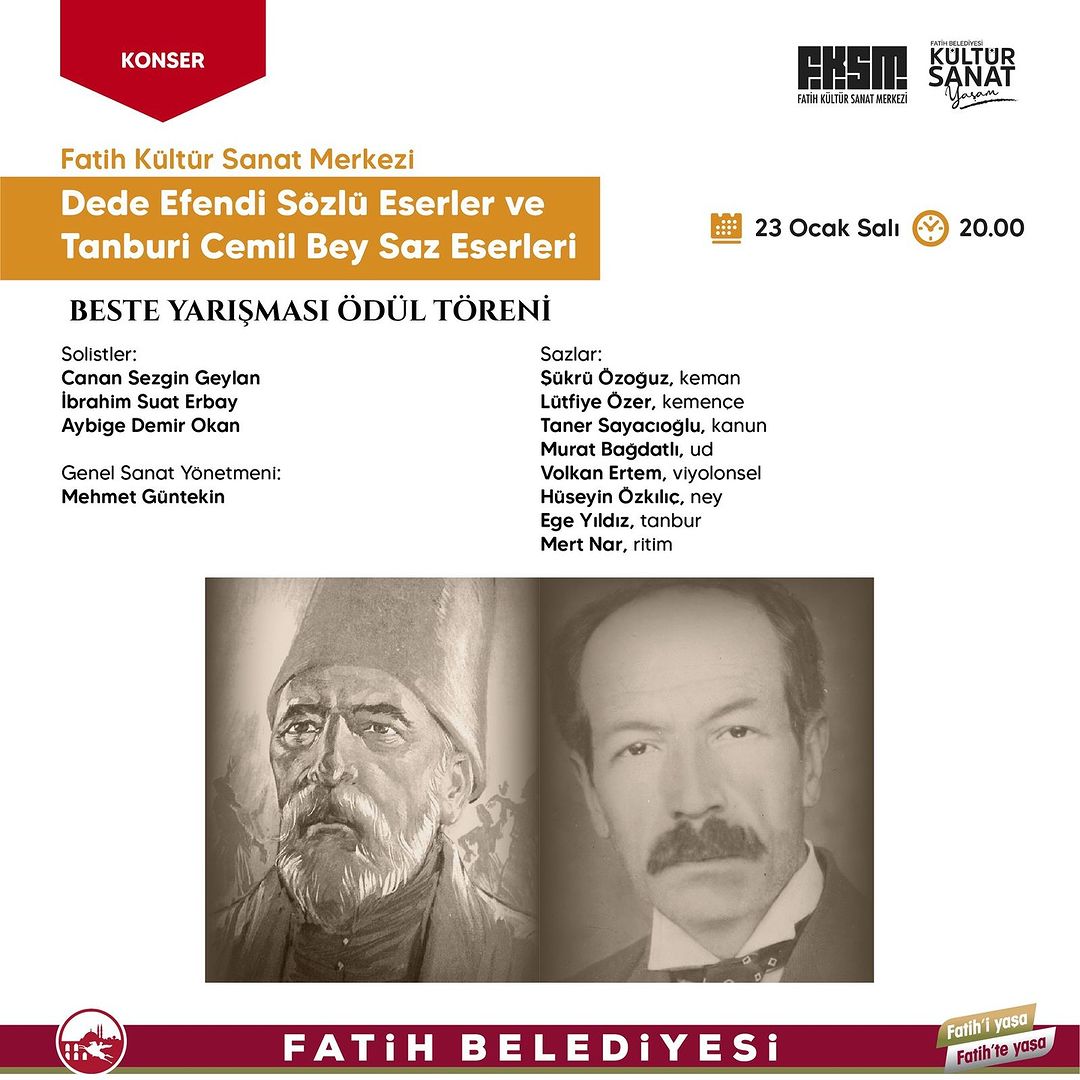 Fatih Belediyesi - Beste Yarışması Ödül Töreni Konseri