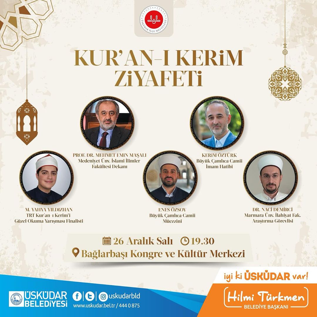 Üsküdar Kültür Sanat Kur'an-ı Kerim Ziyafeti