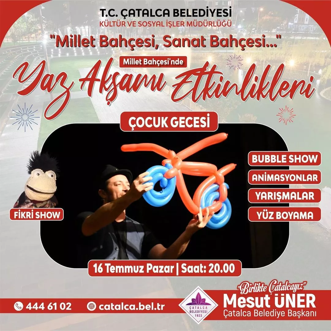 Çatalca Belediyesi - Yaz Akşamı Etkinlikleri, Çocuk Gecesi