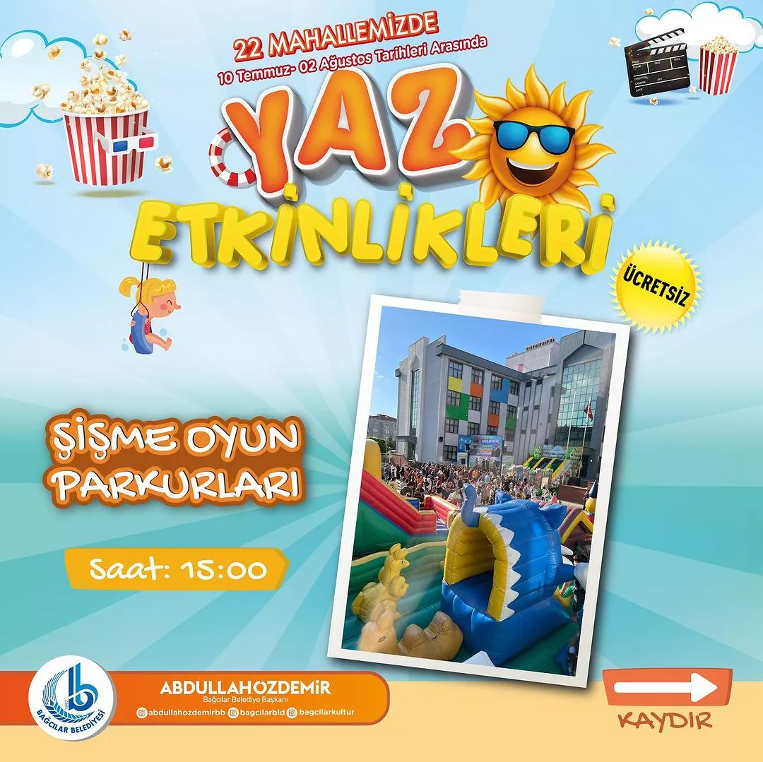 Bağcılar Belediyesi - Yaz Etkinlikleri, Şişme Oyun Parkurları