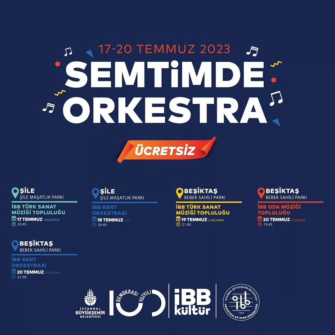 İBB Kültür - Semtimde Orkestra, 17-20 Temmuz