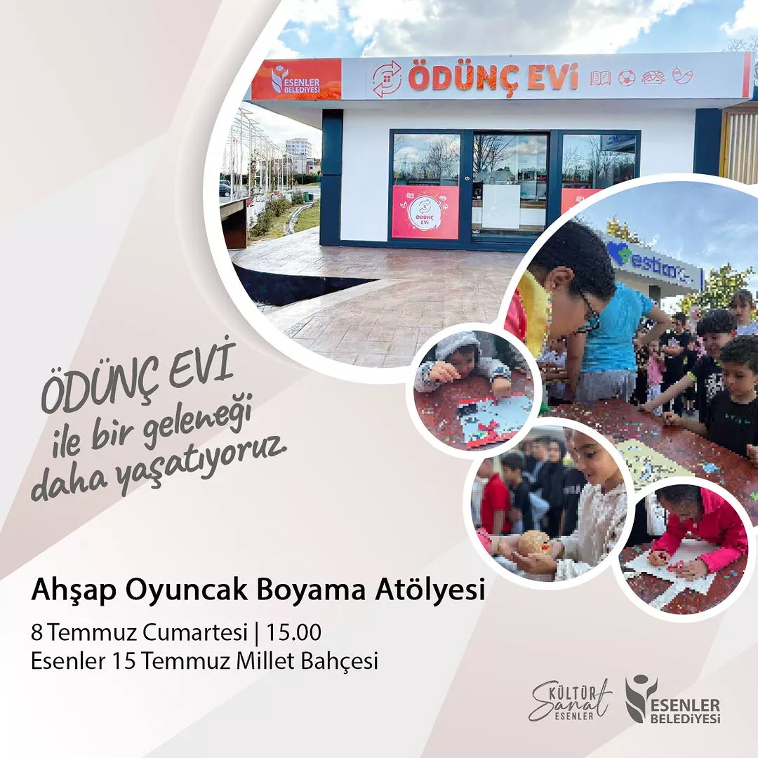 Esenler Belediyesi - Ödünç Evi, Ahşap Oyuncak Boyama Atölyesi