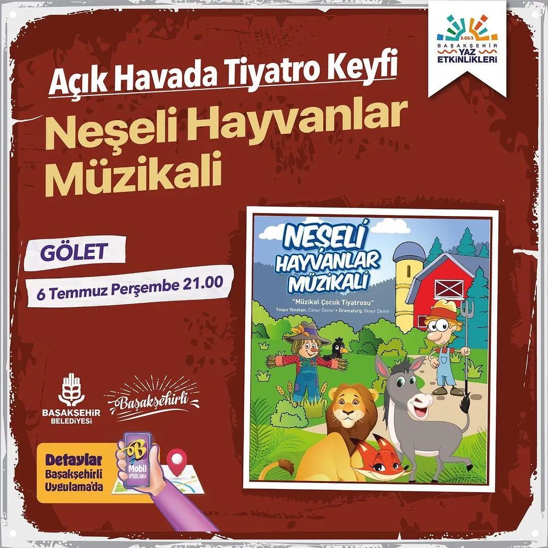 Başakşehir Belediyesi - Açık Hava Sineması, Neşeli Hayvanlar Müzikali