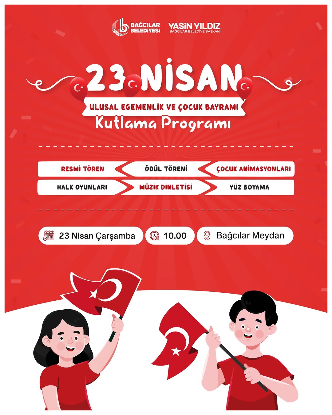 Bağcılar Belediyesi - 23 Nisan Kutlama Programı