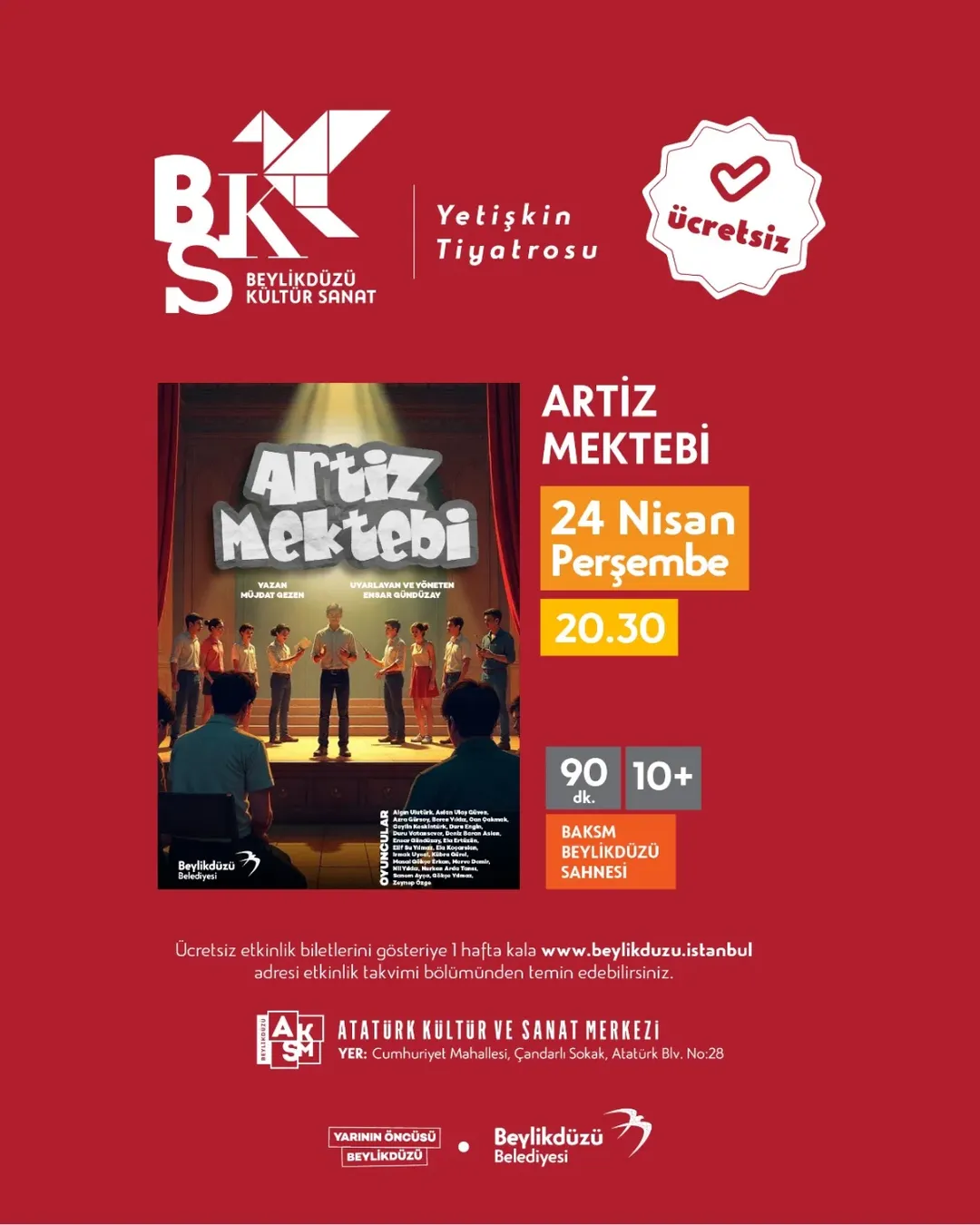 Beylikdüzü Belediyesi - ''Artiz Mektebi'' Tiyatro Oyunu