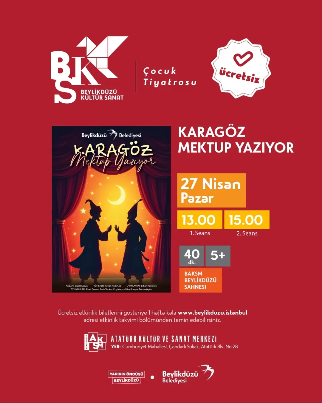 Beylikdüzü Belediyesi - ''Karagöz Mektup Yazıyor'' Çocuk Oyunu