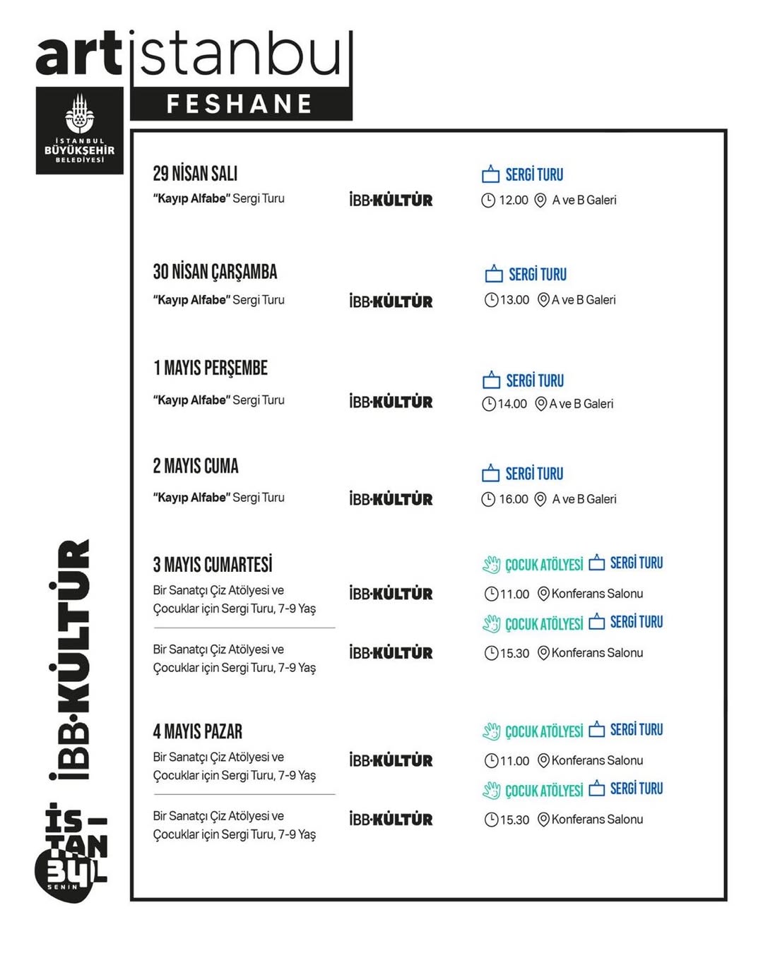 Artİstanbul Feshane - 29 Nisan - 4 Mayıs Haftası Etkinlikleri