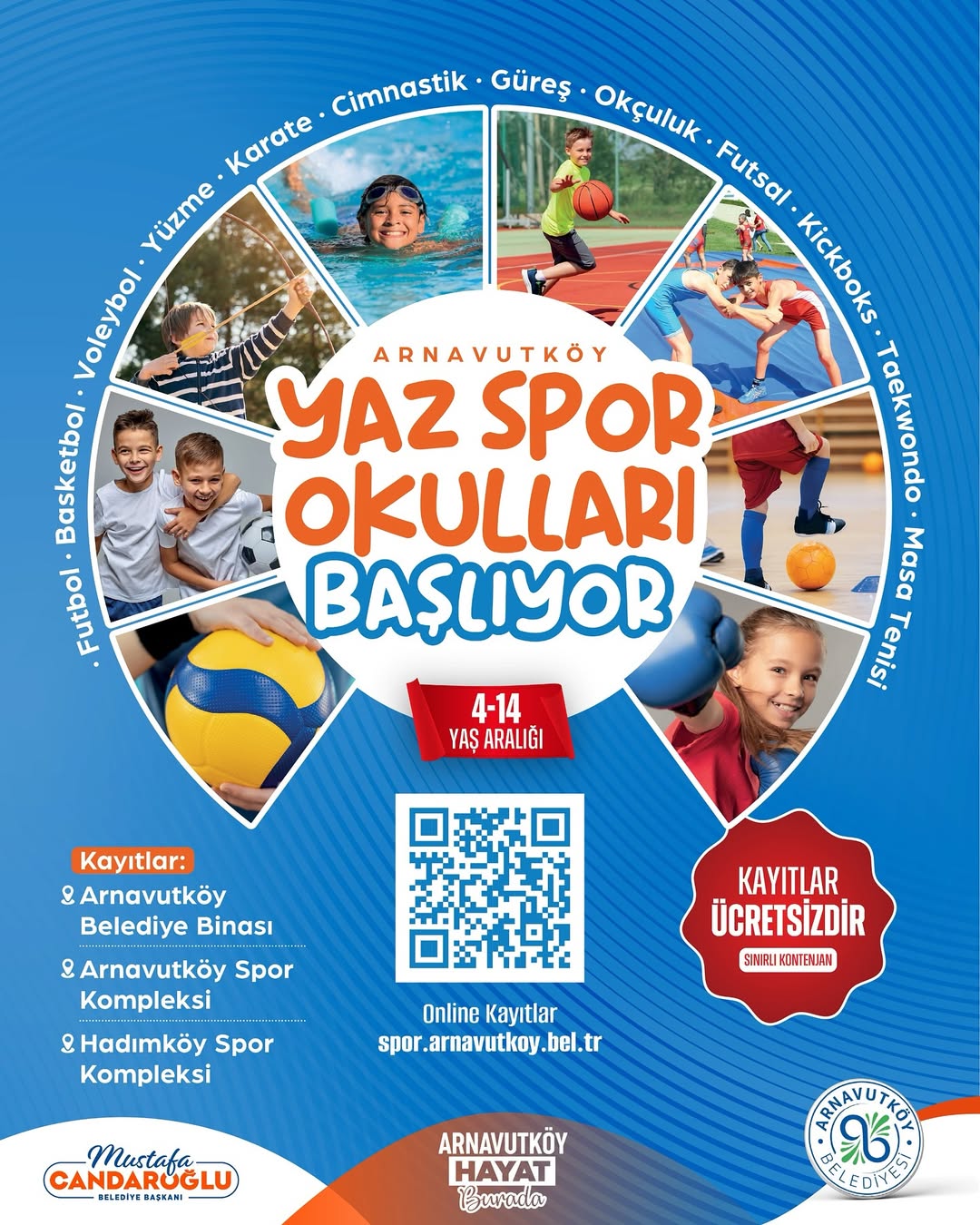 Arnavutköy Belediyesi - Yaz Spor Okulları Kayıtları