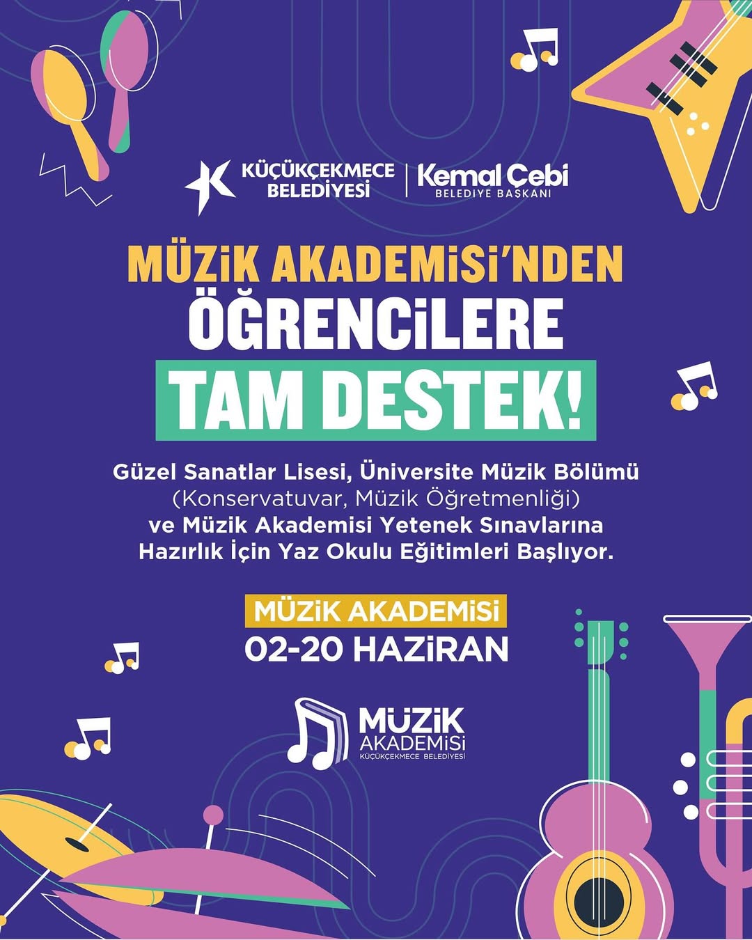 Küçükçekmece Belediyesi - Müzik Akademisi'nden Öğrencilere Tam Destek