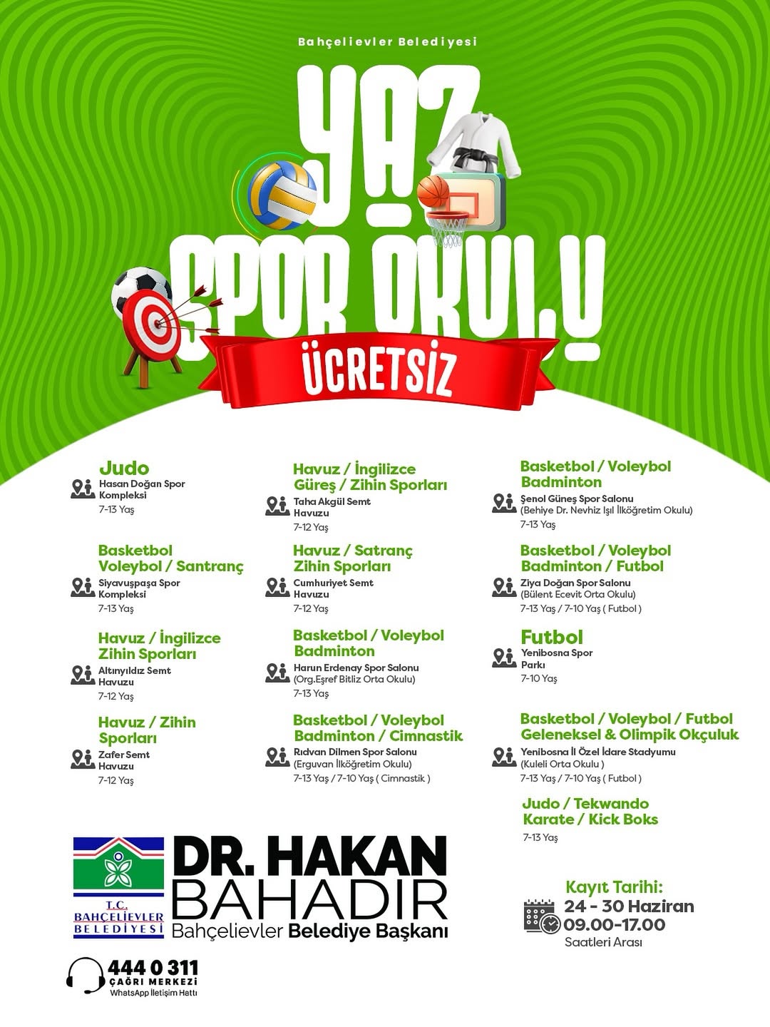 Bahçelievler Belediyesi - Yaz Spor Okulu